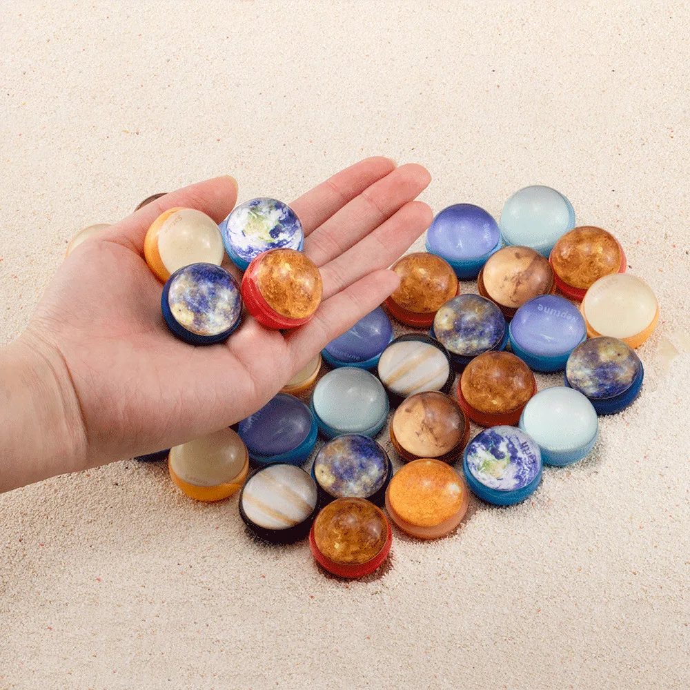 12pcs Children Bouncy Ball Toy Planet Elastic Ball Rubber Indoor And Outdoor Toys  Starry Sky Elastic Ball Juggling Jumping Ball 3