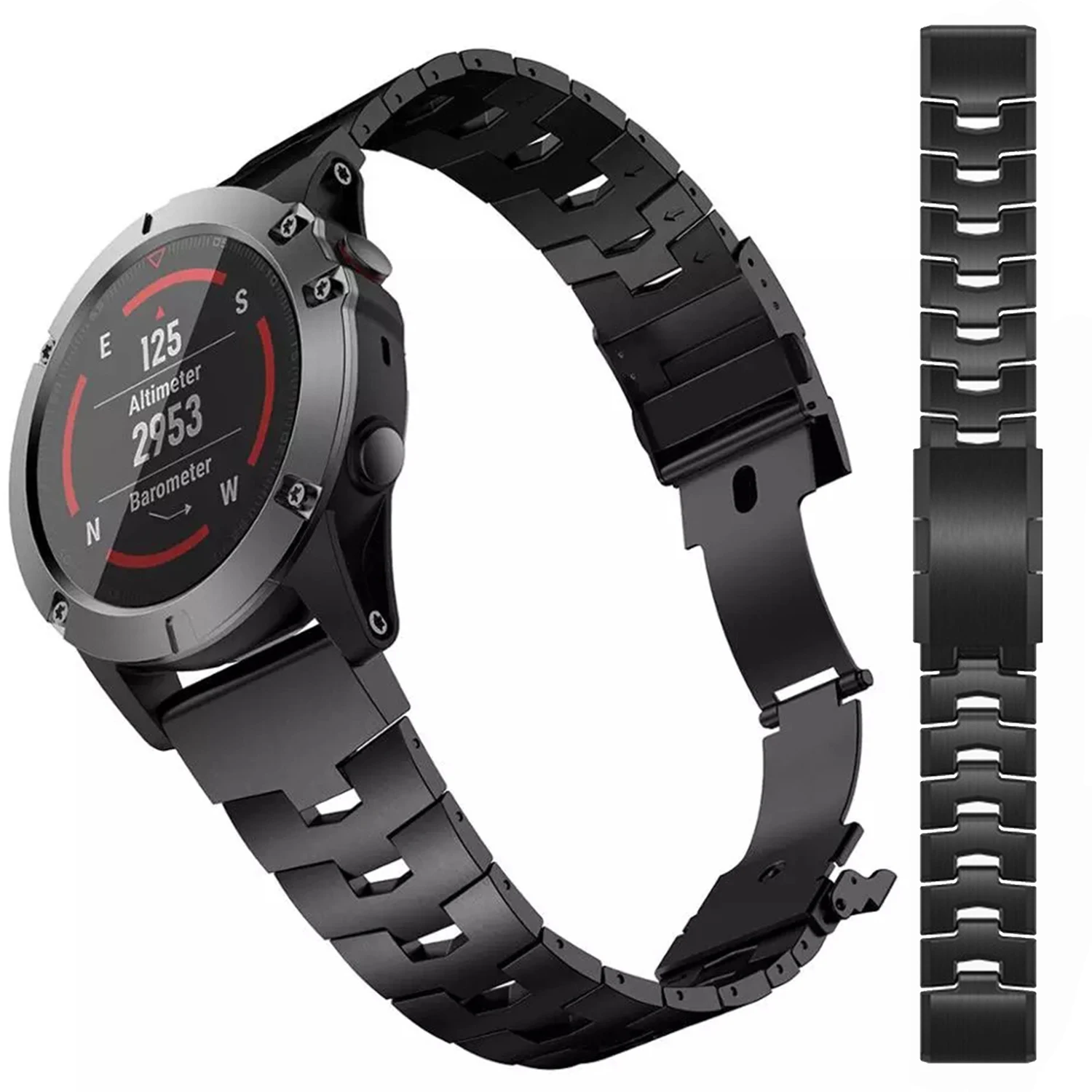 

22mm 26mm For Quick Fit Titanium Steel Watch Band Garmin Fenix 7X 7 Solar 6 Pro 5 Plus Instinct/epix Gen 2 Enduro Tactix Strap