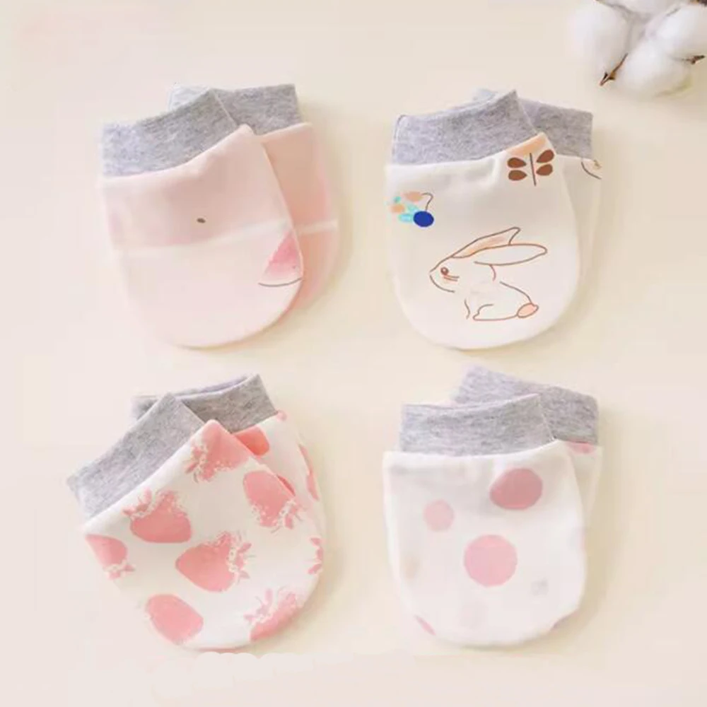 5 Pairs/Set Baby Cotton Soft Mitten Newborn Anti-eat Hand Anti Scratch Face Protect Glove Baby Gloves 0-3 Months 2