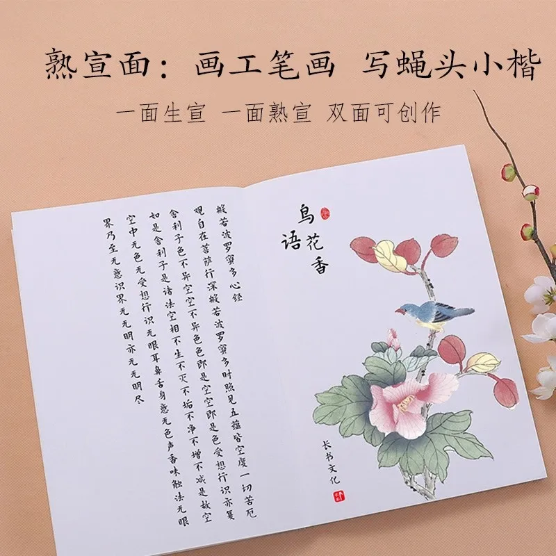 더블 레이어 두꺼운 Xuan 종이 책 - 서예/수미에, 24페이지 수묵화 스케치 앨범을 위한 생 및 익은 중국 쌀 종이