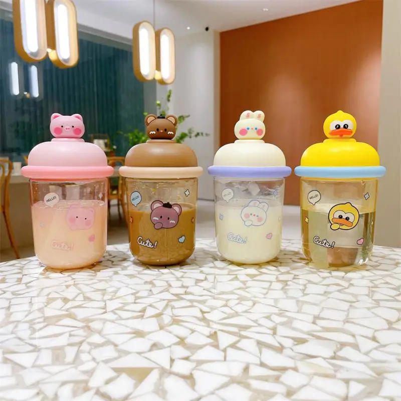 Baby Silicone Water Cups Training Rainbow Lion Pattern Drinking Straw Cups  for Kids with Silicone Bottle Cup Leak Proof BPA-free - AliExpress