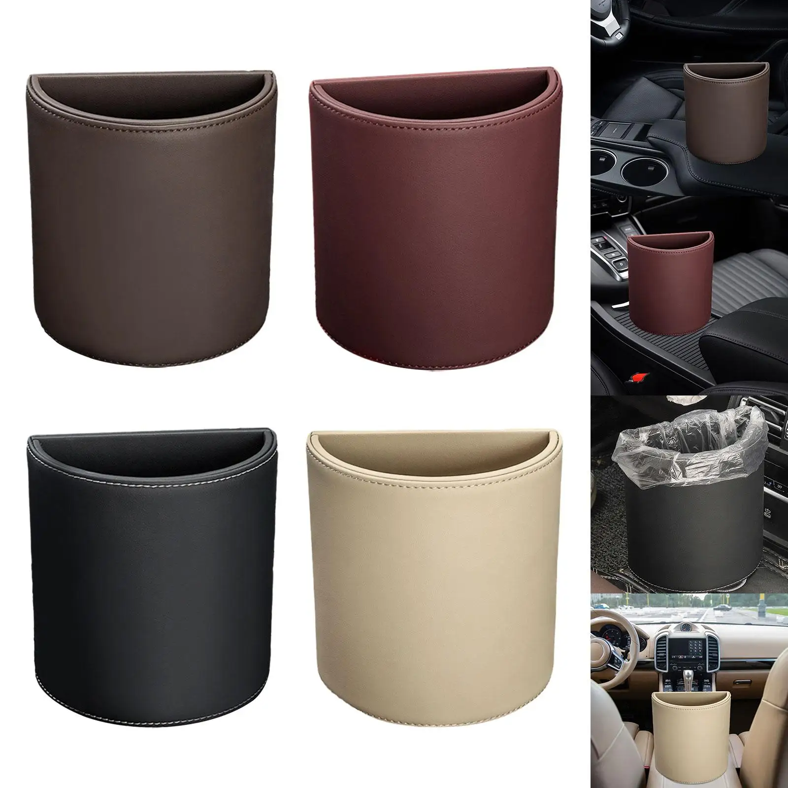 Vehicle Garbage Bin Truck Auto Trash Bag Car Garbage Can Side Door Organizer