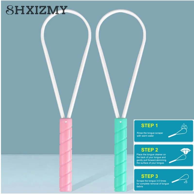 

1PCS Alloy Tongue Scraper Fresh Breath Cleaning Coated Tongue Toothbrush Oral Hygiene Metal Tongue Scraper