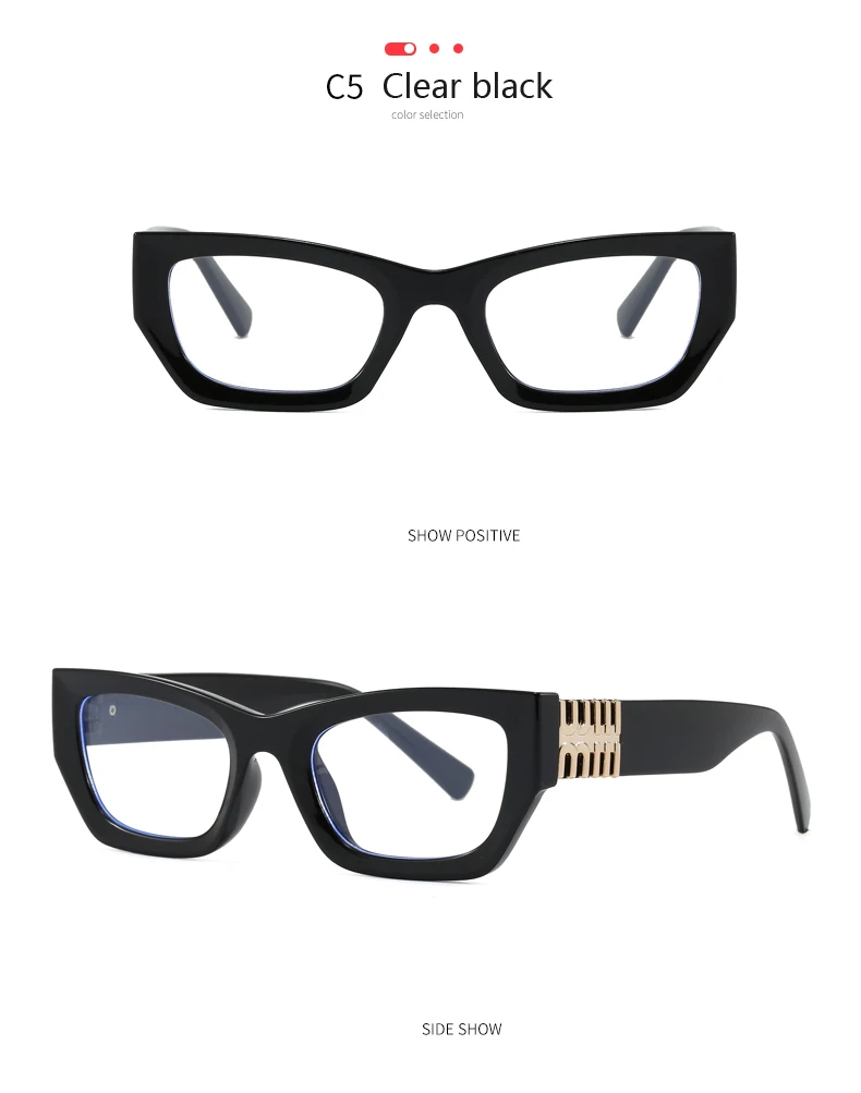 Schutzbrille Neue Mode Kleine Cat Eye Sonnenbrille Frauen Polygonale Urlaub Im Freien Sonnenschutz Niet Sonnenbrille UV400 – Detail 11