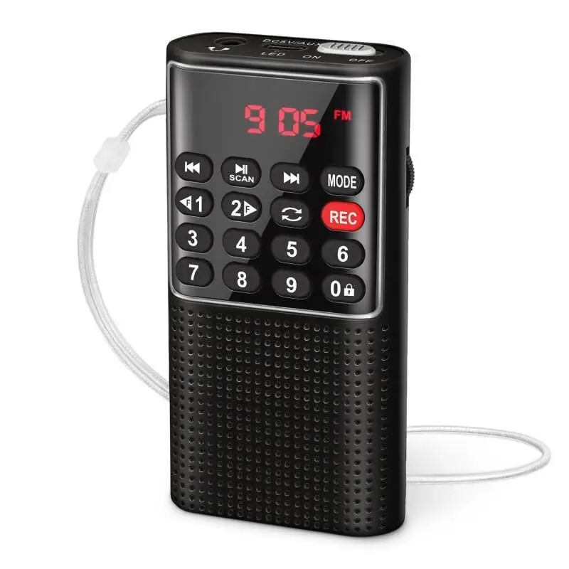 Portable Rechargeable FM Radio MP3 Player with Speaker