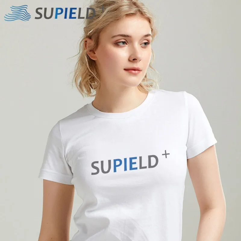 

SUPIELD Hydrophobic Waterproof Antifouling T-shirt Women & Men O-neck Short Sleeve Top Summer Fashion Casual 100% Cotton Shirts