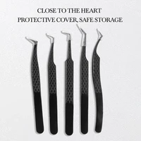 Precise False Lash Tweezers For Eyelash Extension Clip Mega Volume Mink Lashes Make Fans Boot isolation Artist Nail Art Tools 2