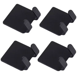 Adhesive Wall-Mounted Razor Holder - Shower Bathroom Shaving Hook in Black Plastic (2/4 Pack) (4pcs)
