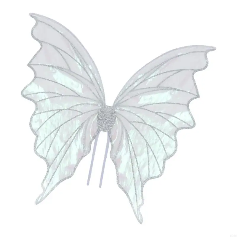 Schmetterlings-Elfenflügel für Party-Auftritte, Organza-Stoff, bequemes Kostümzubehör für Festival-Events und Tanz B03E – Detail 8