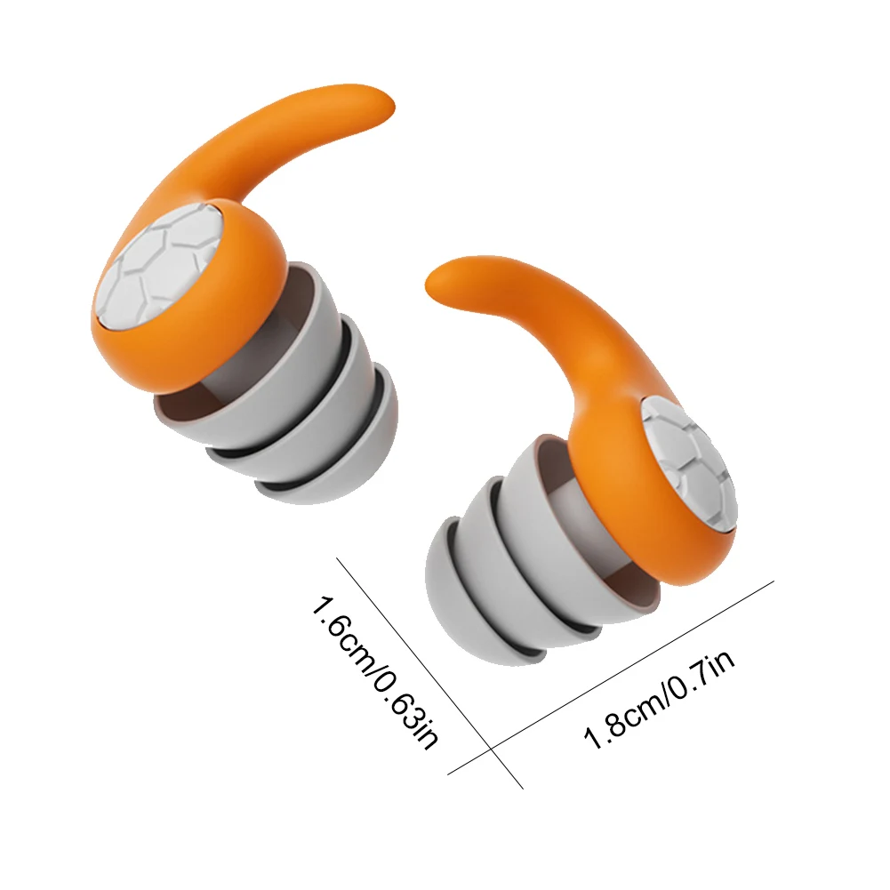 Waterproof Swimming Ear Plugs 3 Layer Silicone Sleeping Ear Plugs Reusable Noise Cancelling Earplugs Diving Surf Ear Protector 6