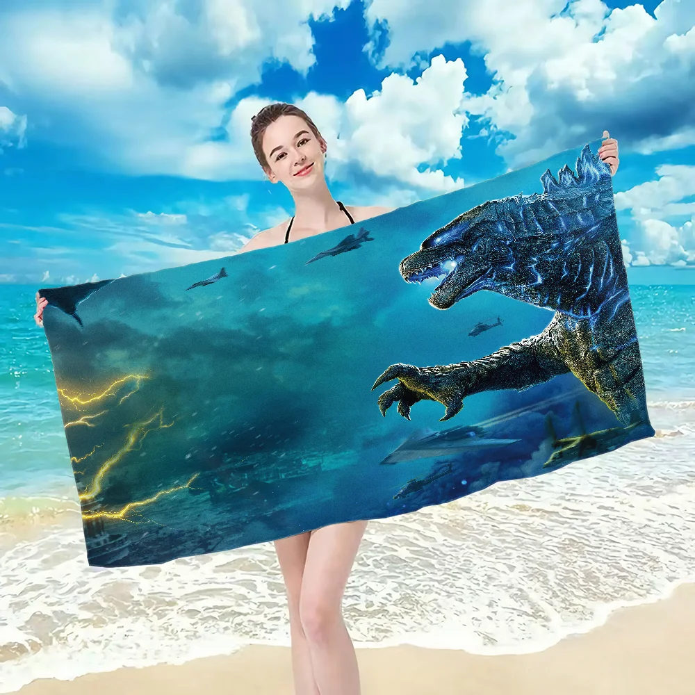 Cool G-GodzillaS Towel towel pattern beach towel, quick drying and absorbent, The fabric is made of cotton and does not fade 2