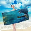 Cool G-GodzillaS Towel towel pattern beach towel, quick drying and absorbent, The fabric is made of cotton and does not fade 2