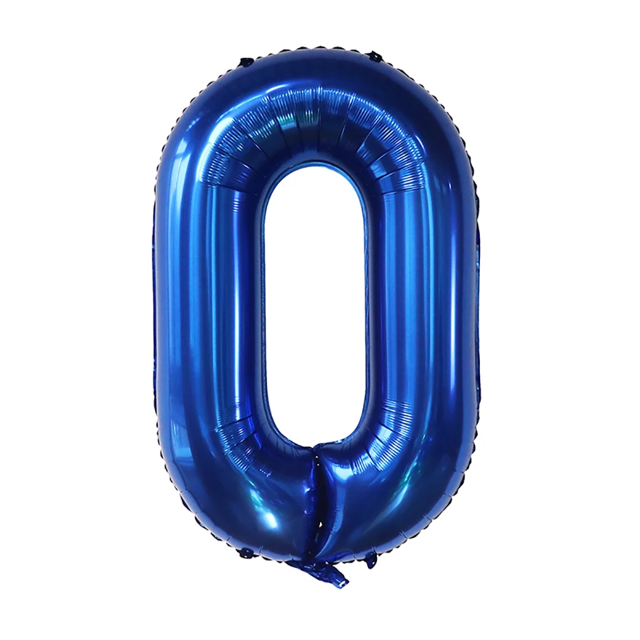 40Inch Dark Blue Number Foil Balloon 0-9 6