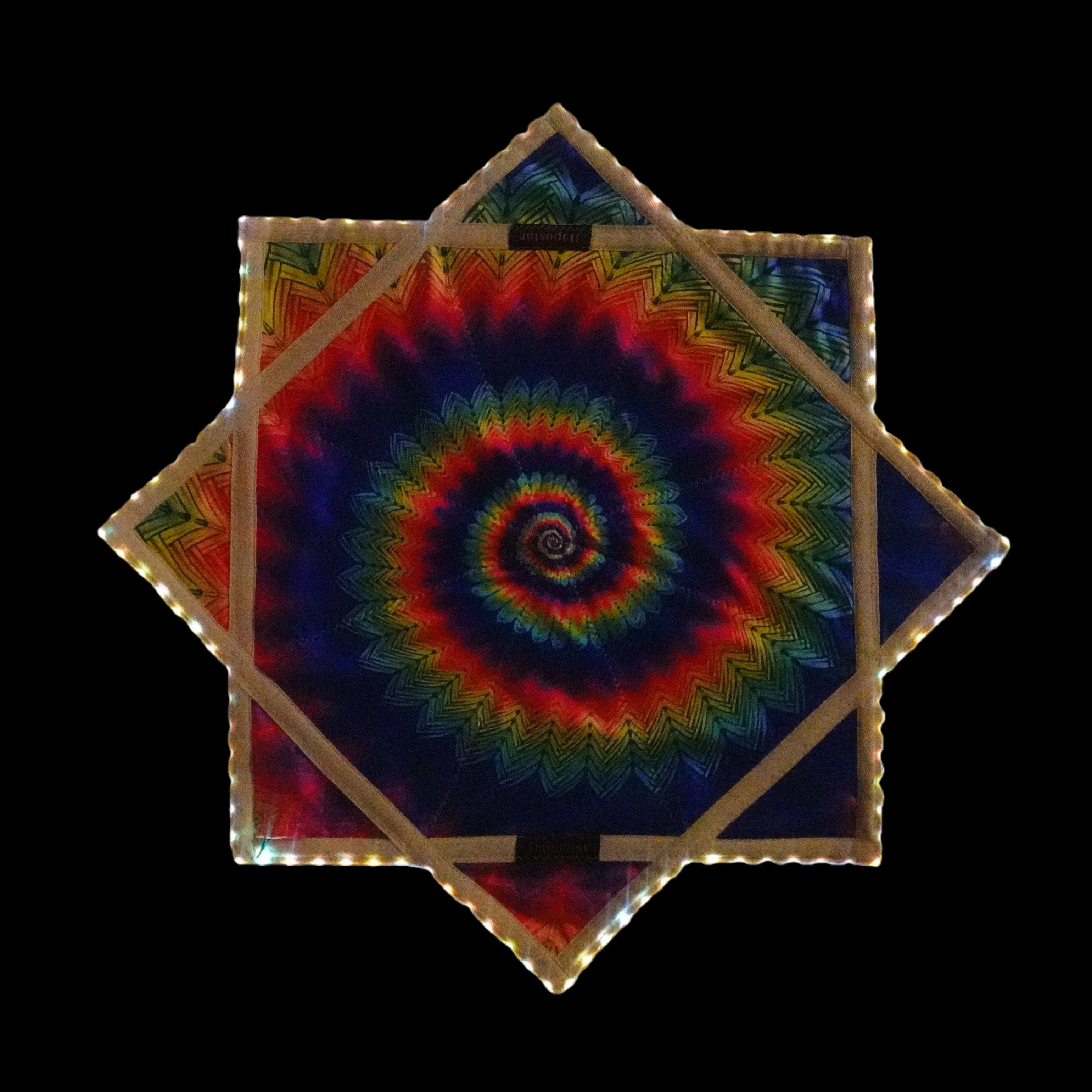 LEDdapo スター両面印刷パターン蛍光効果回転ハンカチ - AliExpress