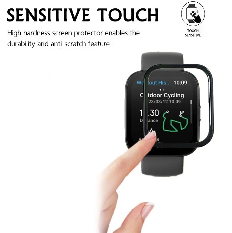 Amazfit Bip5 Unity 스마트 시계 용 100PCS 3D 소프트 스크린 프로텍터 Amazfit BIP 5 용 풀 커버 스크래치 방지 보호 필름