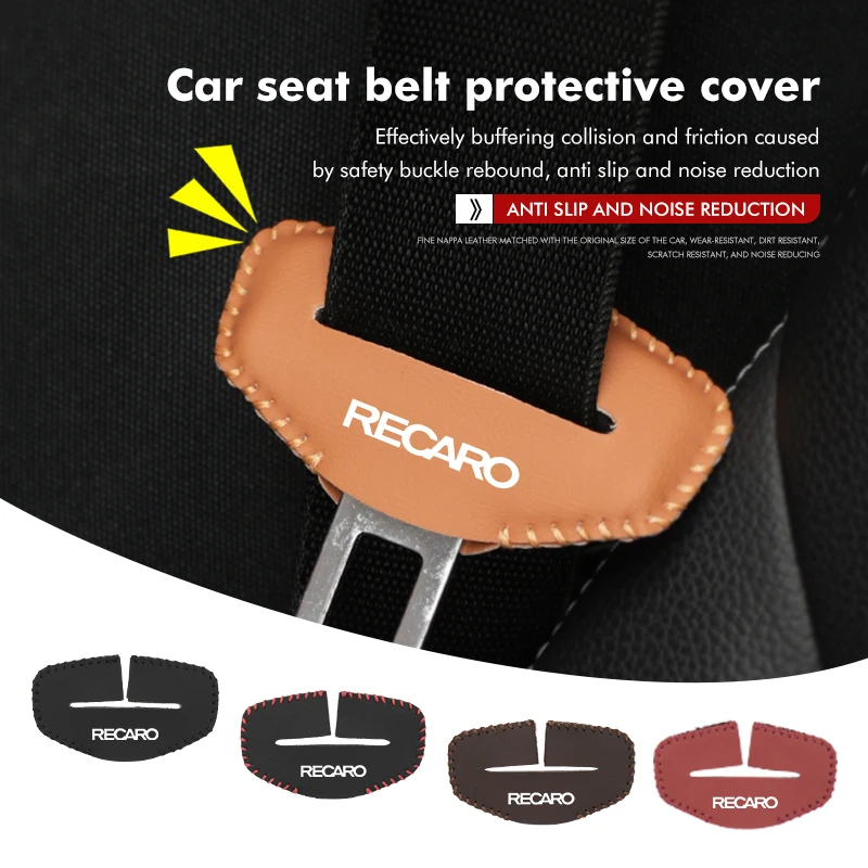 2 Pezzi Di Protezione Antigraffio Per Cintura Di Sicurezza Per Auto In Pelle Per Recaro Nan