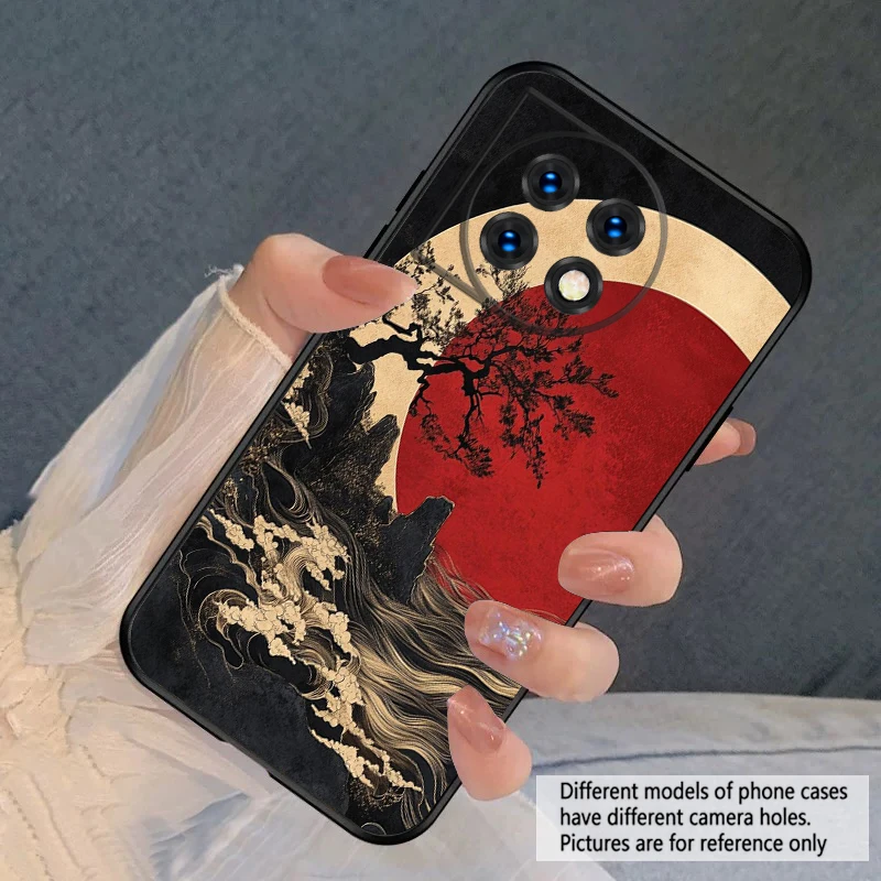 Sunset Black River Silicone Soft Phone Case