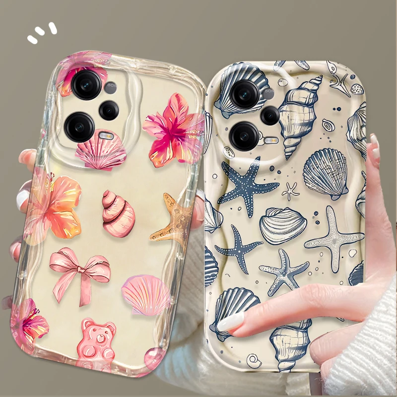 Colorful Marine Organism Theme 3D Clear Phone Case