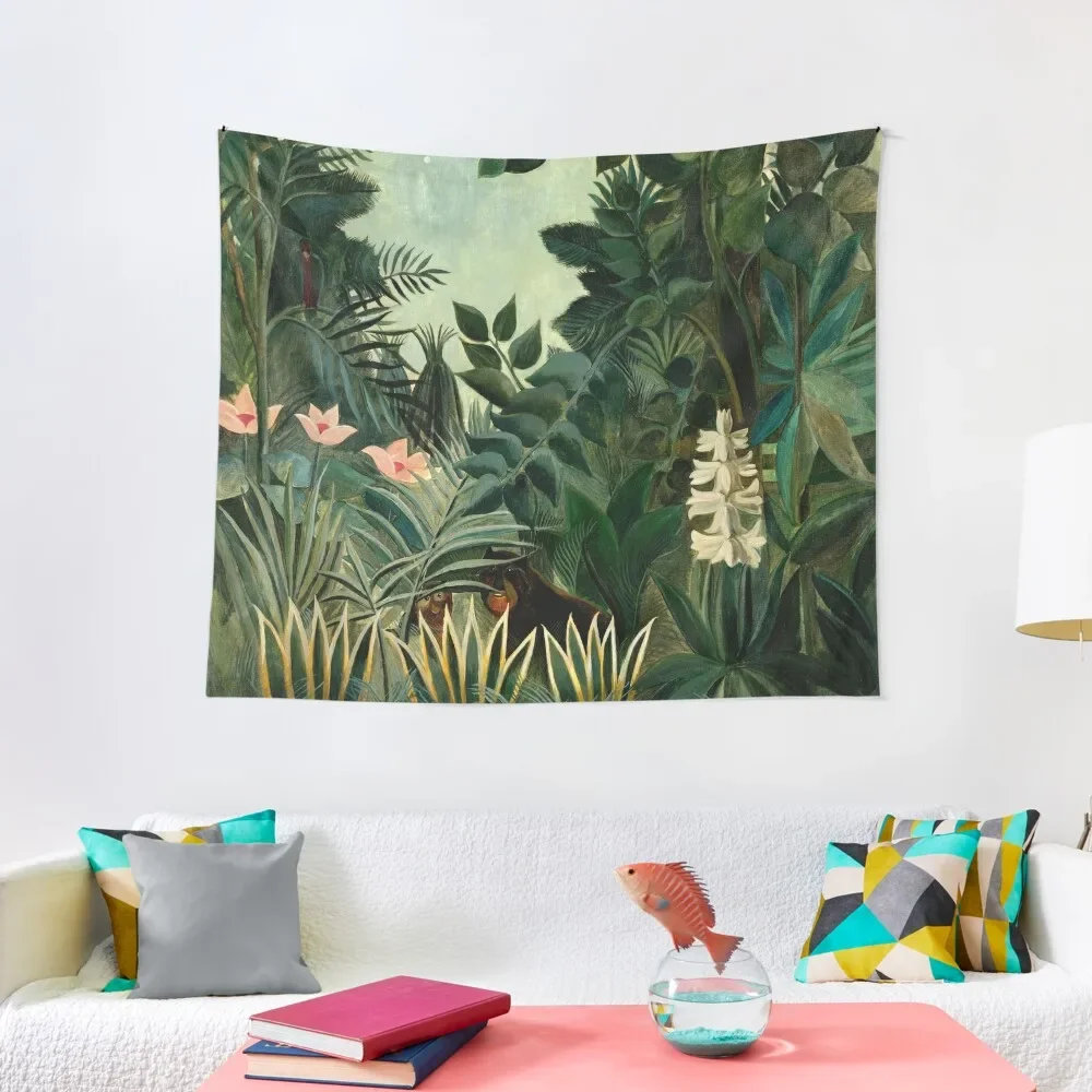 

The Equatorial Jungle - Henri Rousseau Tapestry Wall Mural Decoration Room Cute Decor Tapestry