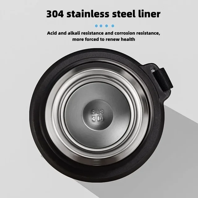 Large Capacity Stainless Steel Water Bottle With Lid Cup Coffee Vacuum Flask Outdoor Travel Thermal Cup Leakproof Thermos Bottle 6