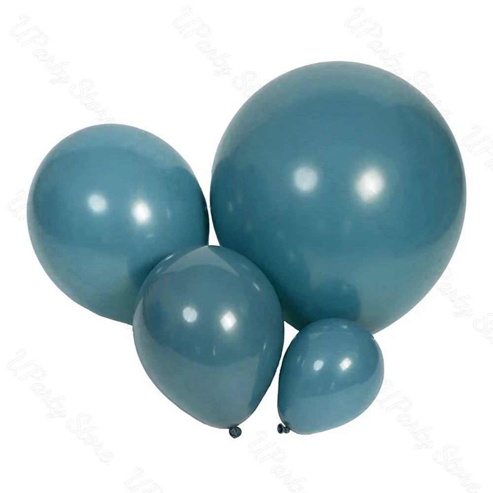 5/10/12/18inch Dusty Blue Balloons Retro Matte Haze Gray Baby Blue Balloons for Birthday Wedding Party Baptism Baby Shower Decor