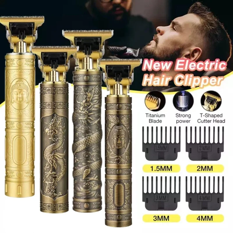 Electric Hair Cutting Machine Vintage T9 Clipper Rechargeable Man Shaver Trimmer For Men's Barber Professional