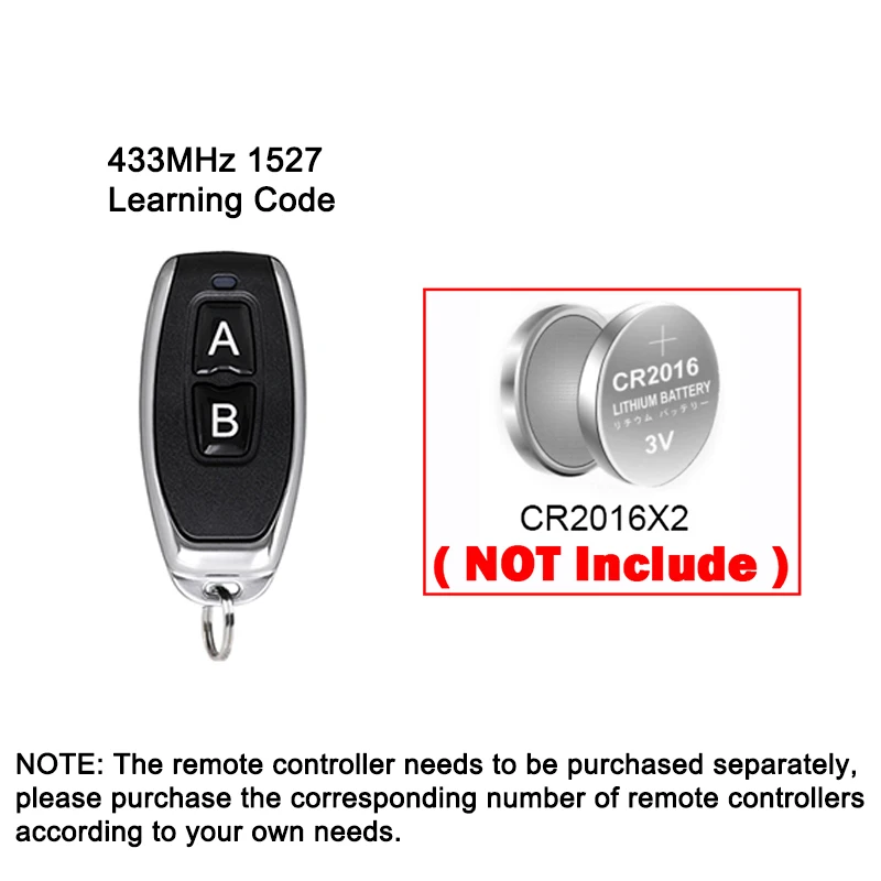Universal Garage Door Remote Control Receiver For AT-4 DOORHAN ATA PTX4 DEA ECOSTAR NOVOFERM ERREKA 433MHz Fixed Rolling Code garage door opener,garage remote control