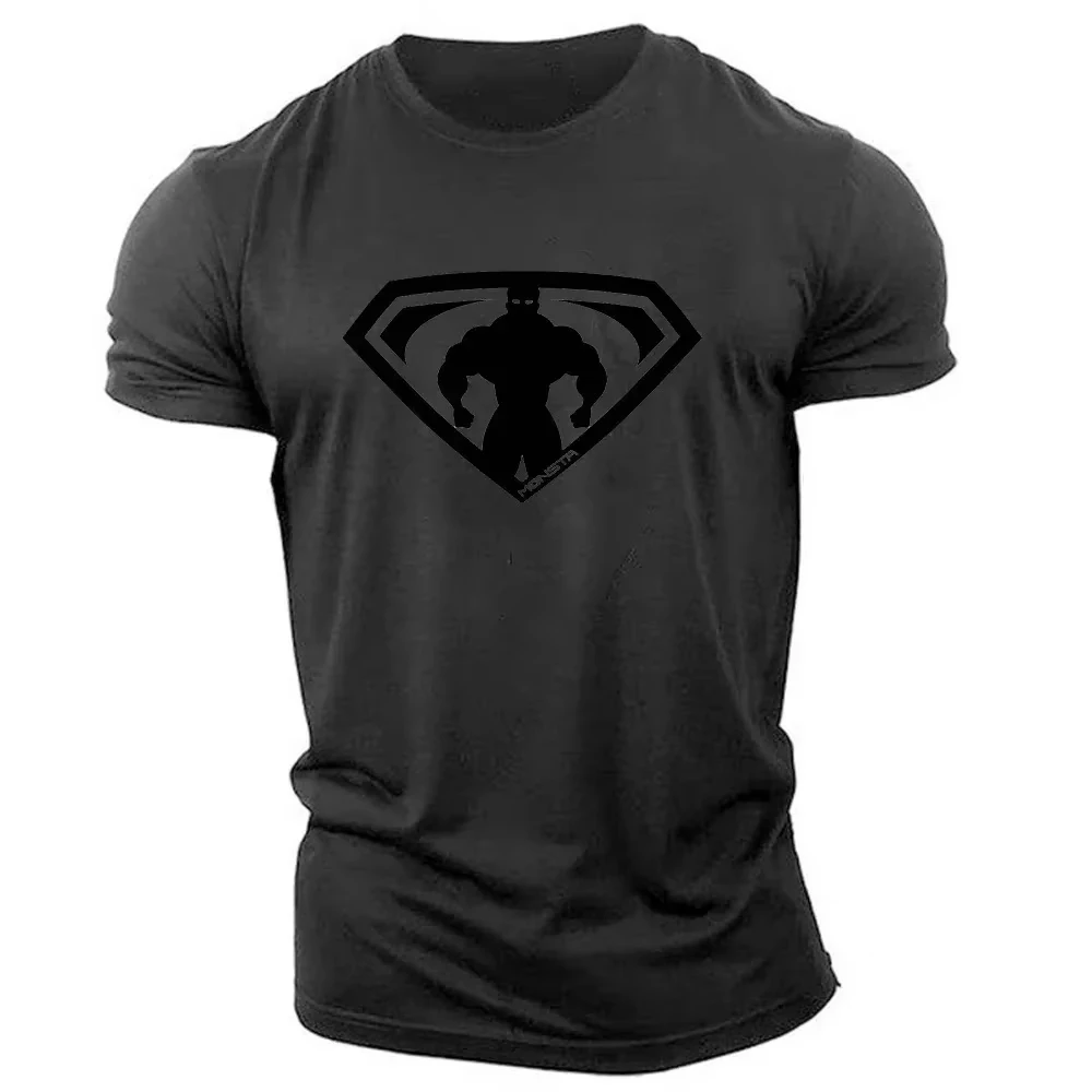 Summer Casual Outdoor Sports Style 2d Cartoon Print Men'S Short Sleeve Crewneck Men T-Shirt Loose And Comfortable Quick Drying