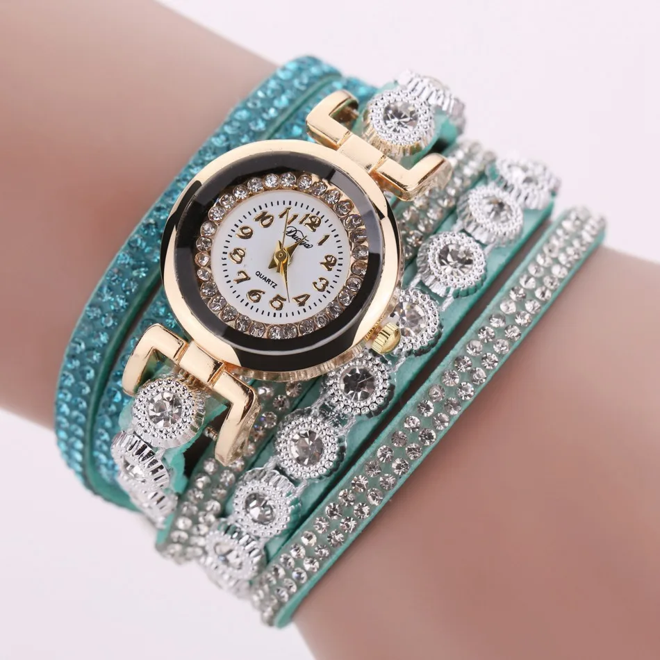 Alloy Diamond Ring Bracelet Watch Digital Face Korean Velvet Ladies Watch Quartz Women Chain Bracelet Set
