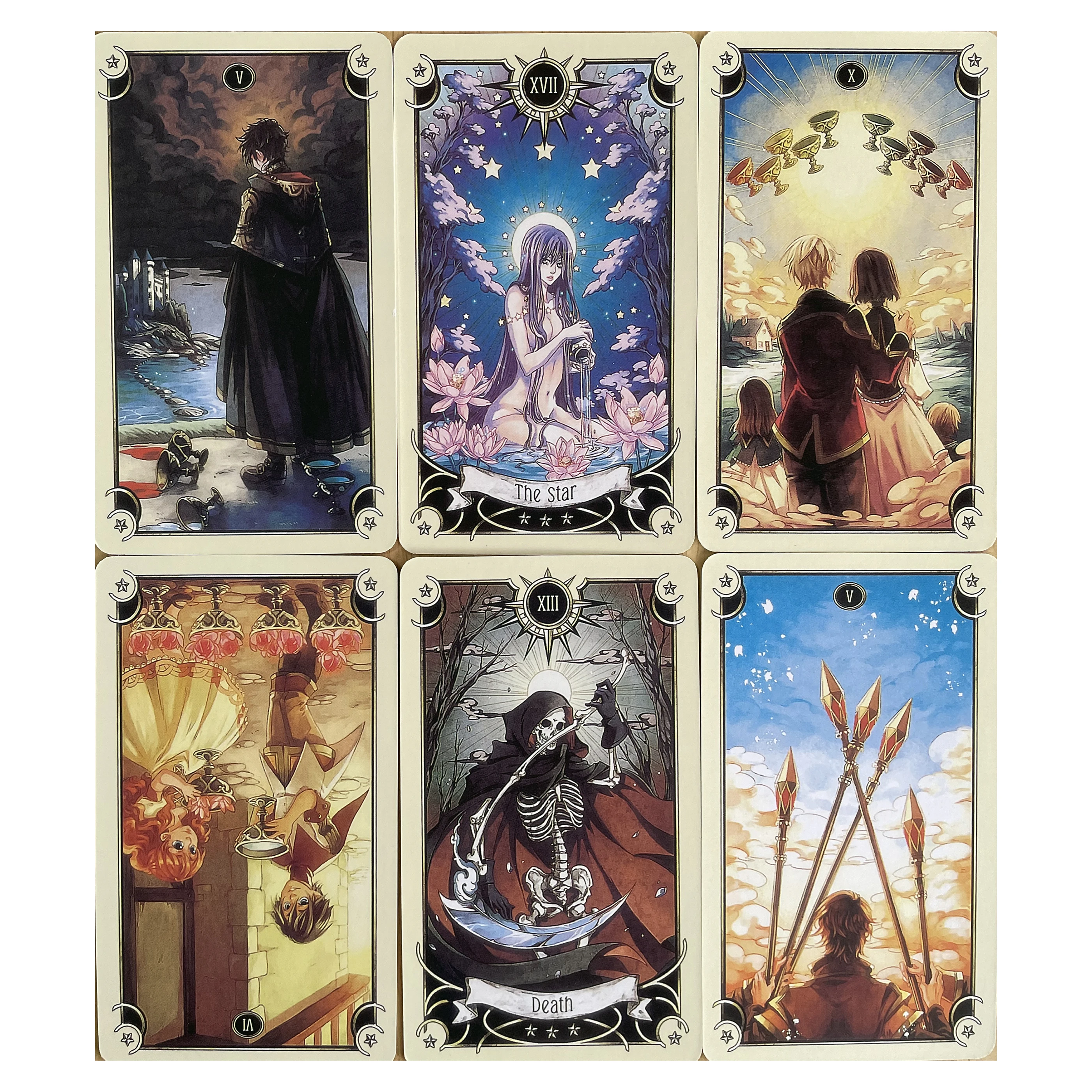 Mystical Manga Tarot card deck，Vintage board and card games, the best-selling product, essential for entertainment. mystical tarot мистическое таро 78 карт с инструкцией