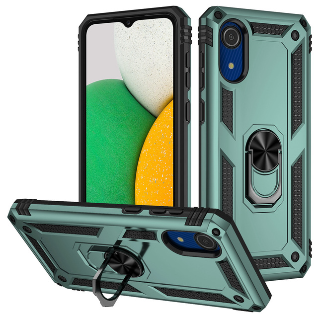 Shockproof Armor Case for Samsung A03 Core A03S A02S Ring Stand Phone Back Cover for Galaxy M52 M32 M12 M02S F52 F22 F12