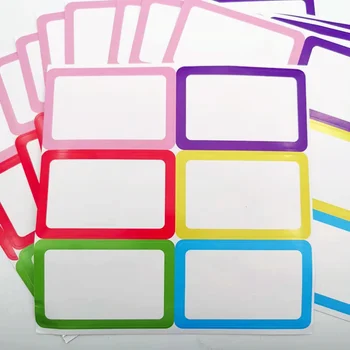 60 etichette adesive con nome da 3,5 x 2,25 pollici per ufficio, riunioni, scuole, insegnanti e spedizioni postali, 6 colori