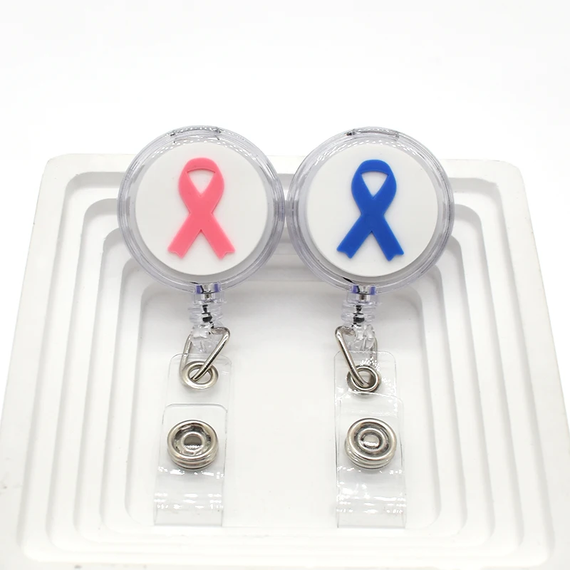 Retractable Badge Reel Badge Holder Retractable Id Tag Retractable Id Lanyard 1 Piece Colorful Ribbon Doctor Nurse ID Name Badge Reel for Office Staff Work Card Clip Badge Holder Retractable Lanyard