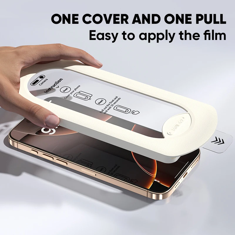 Para iphone 17pro max protetor de tela filme temperado 17pro 17air 17 ferramentas de instalação resistente a impressões digitais hd vidro temperado