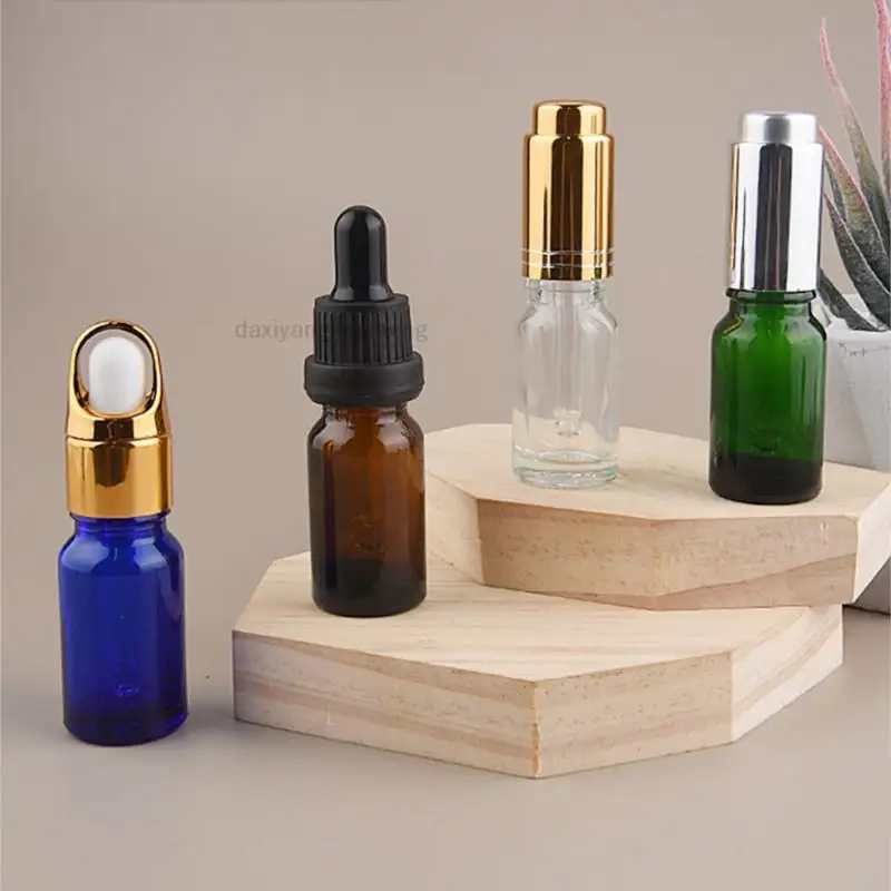 10 ml Korbdeckel Glasflasche Drucköl Flaschendeckel Tropfflasche Farbe Reisepackung kleine Probenflaschen