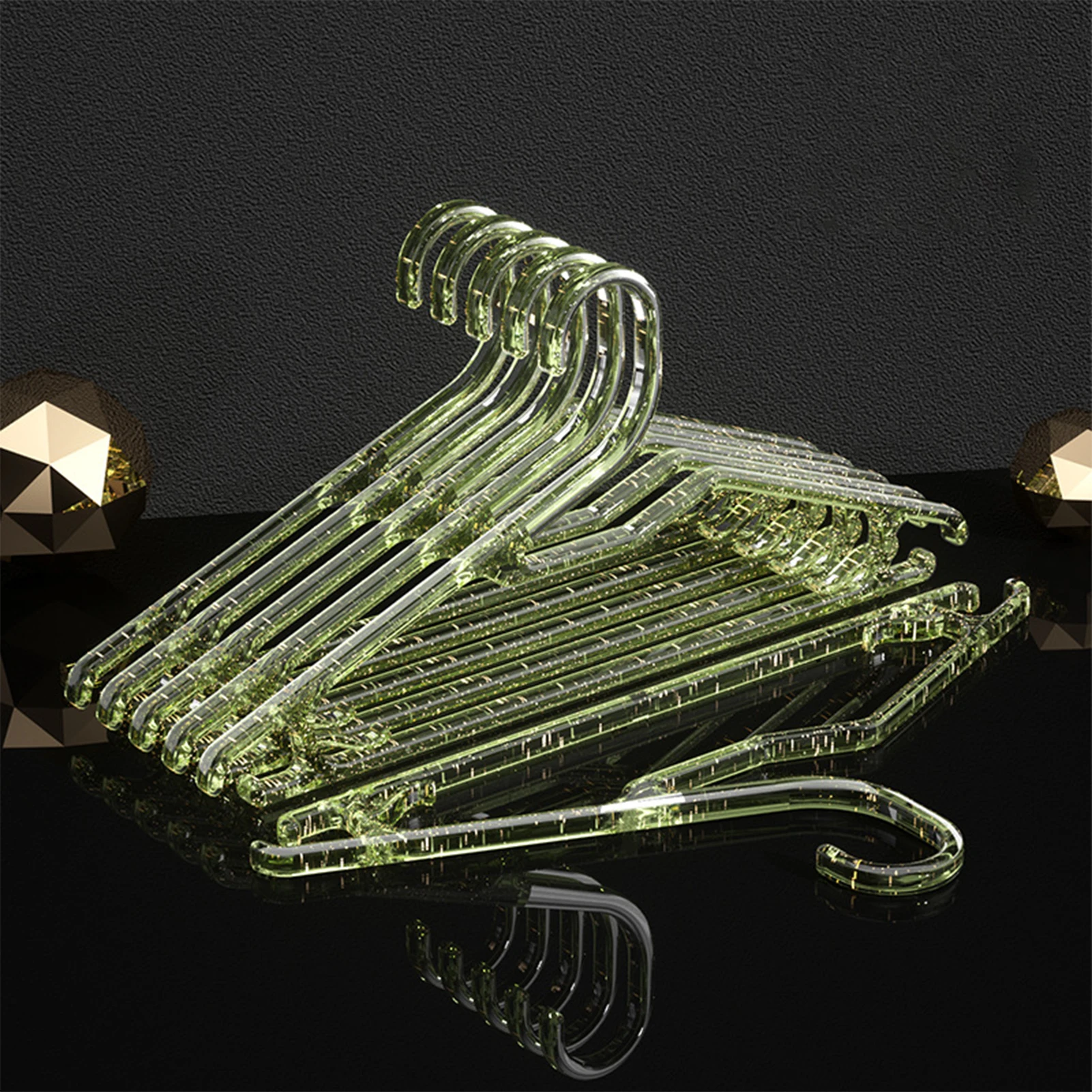 

10 шт., прозрачные пластиковые вешалки для брюк и юбки