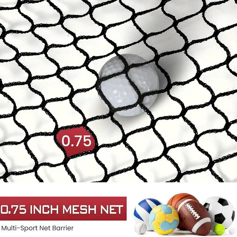 Golf Hitting Net 10x10ft Barrier Golf Net Heavy Duty Netting Training Aid Practice Ball Barrier For Golfers Backyard Driving 4
