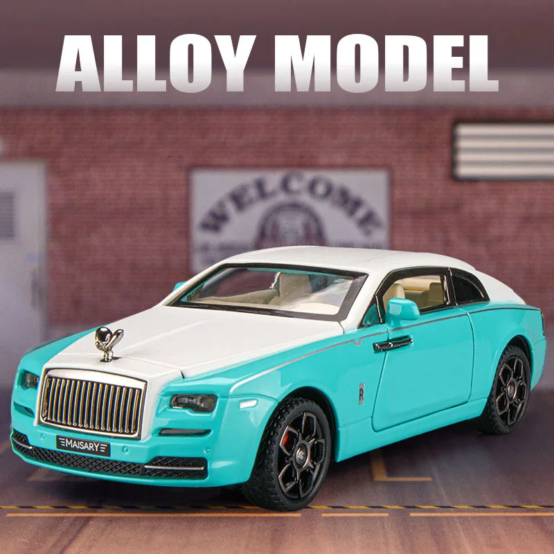 1:32 Scale Rolls Royces Wraith Mansory Metal Model With Light And Sound Diecast Car Pull Back Vehicle Toys Collection For Gifts
