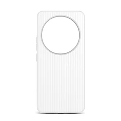 Fashion Corrugated Matte Shockproof Back Cover - Ultra-thin PP Bumper for Xiaomi 14 (White)