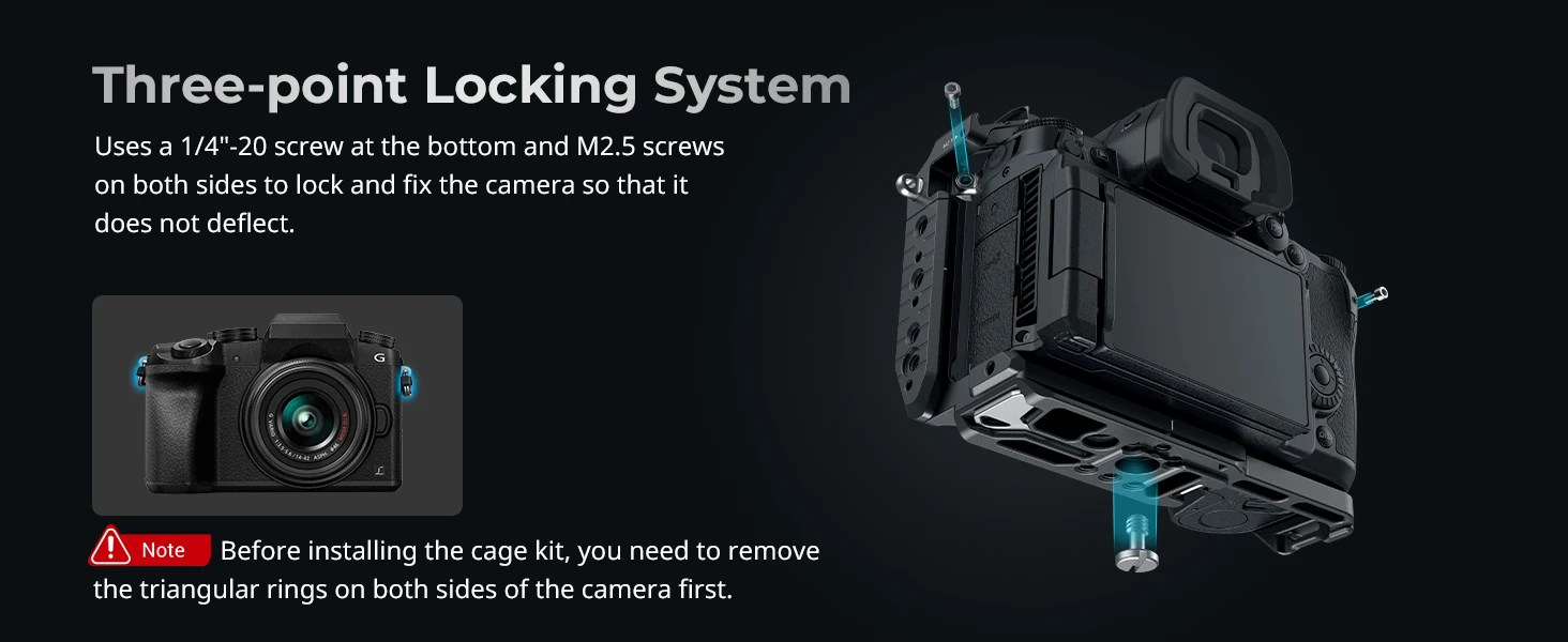 GH6 "HawkLock" Quick Release Cage for Panasonic GH7 / GH6 w Arca-Swiss Quick Rel