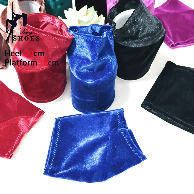 Multiple colors Boot Protective Cover Suede Surface Pole Dance Boots Cover 10cm Platform Soft Smooth Wear-resistant Shoe