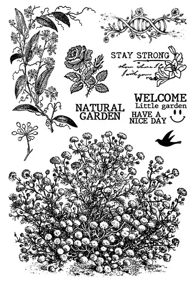 Vintage Iris Sophora japonica Butterfly Stamp Clear Silicone Stamps Diy Material Scrapbooking Pattern Transparent Rubber Stamp