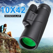 

10X42 Professional HD Monocular Telescope Anti-Fog Waterproof Monocular with Adapter for Outdoor Birdwatching Traveling Concert