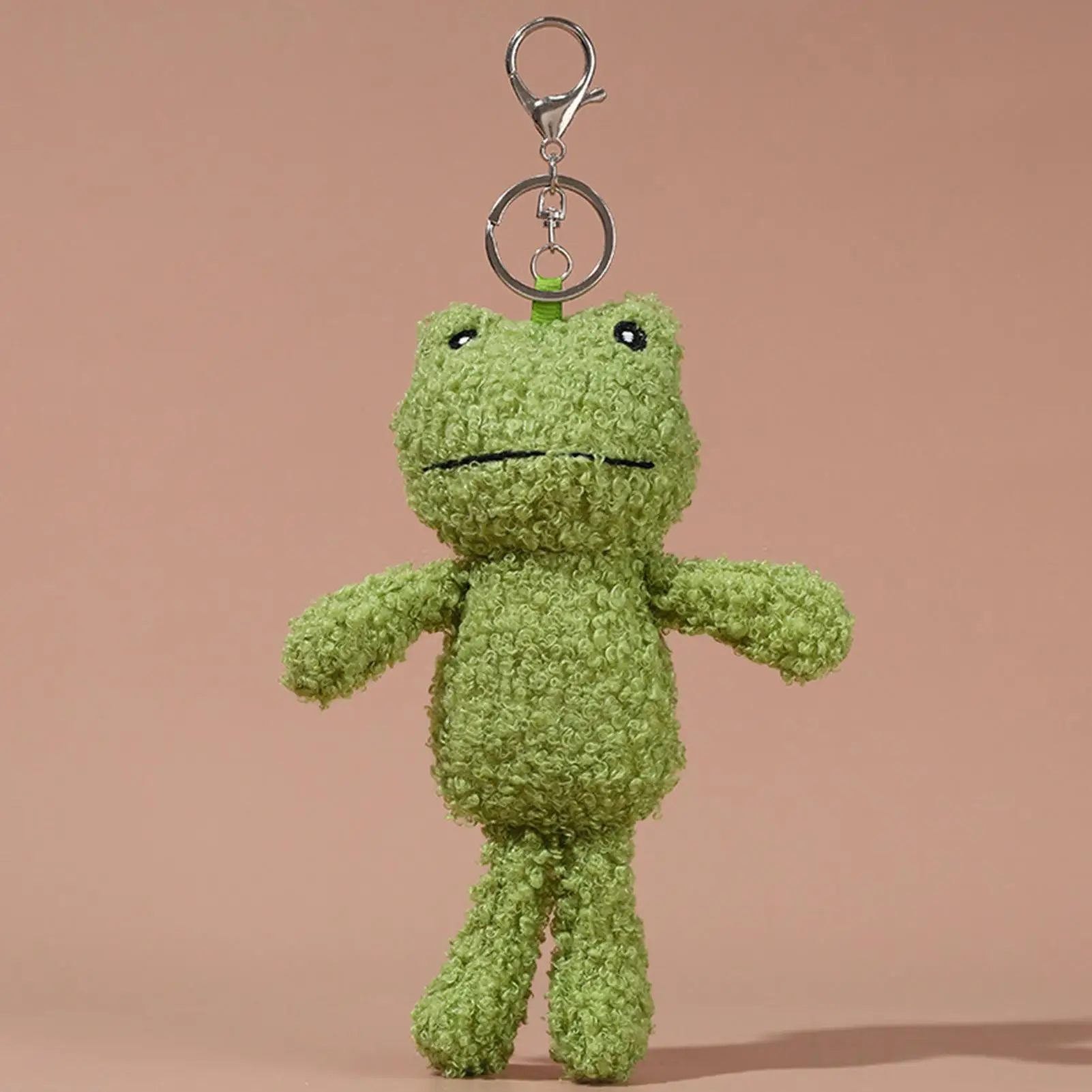 1PC Frog Key Charm Lovely Bag Pendant Plush Frog Keychain For New Year Students Kids Bag Fillers Christmas Valentine's Day