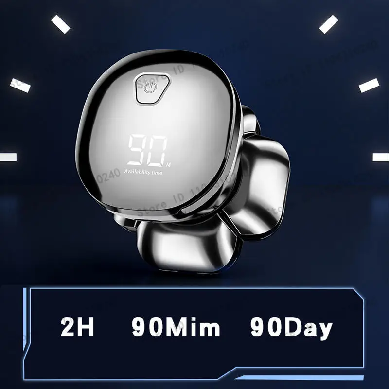 대머리 남성용 헤드 쉐이버 9D 방수 무선 습식 및 건식 전기 면도기 회전식 블레이드 충전식 그루밍 키트 얼굴 털 제거