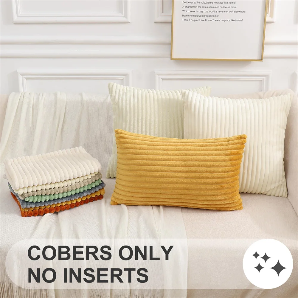 Corduroy Pillow Cover 50x50cm 45x45 for Sofa Living Room Decor