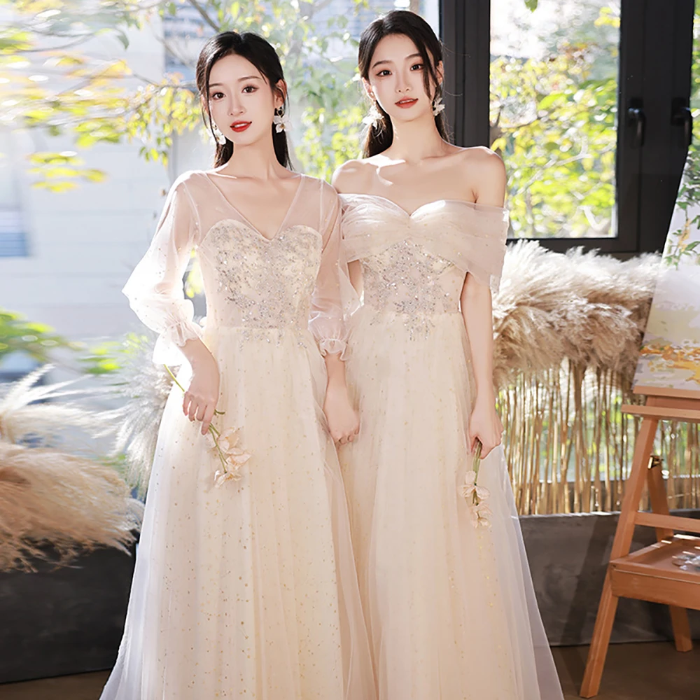 Vestidos de dama de honor de tul cruzado con escote ilusión Wisteria Tallas Grandes