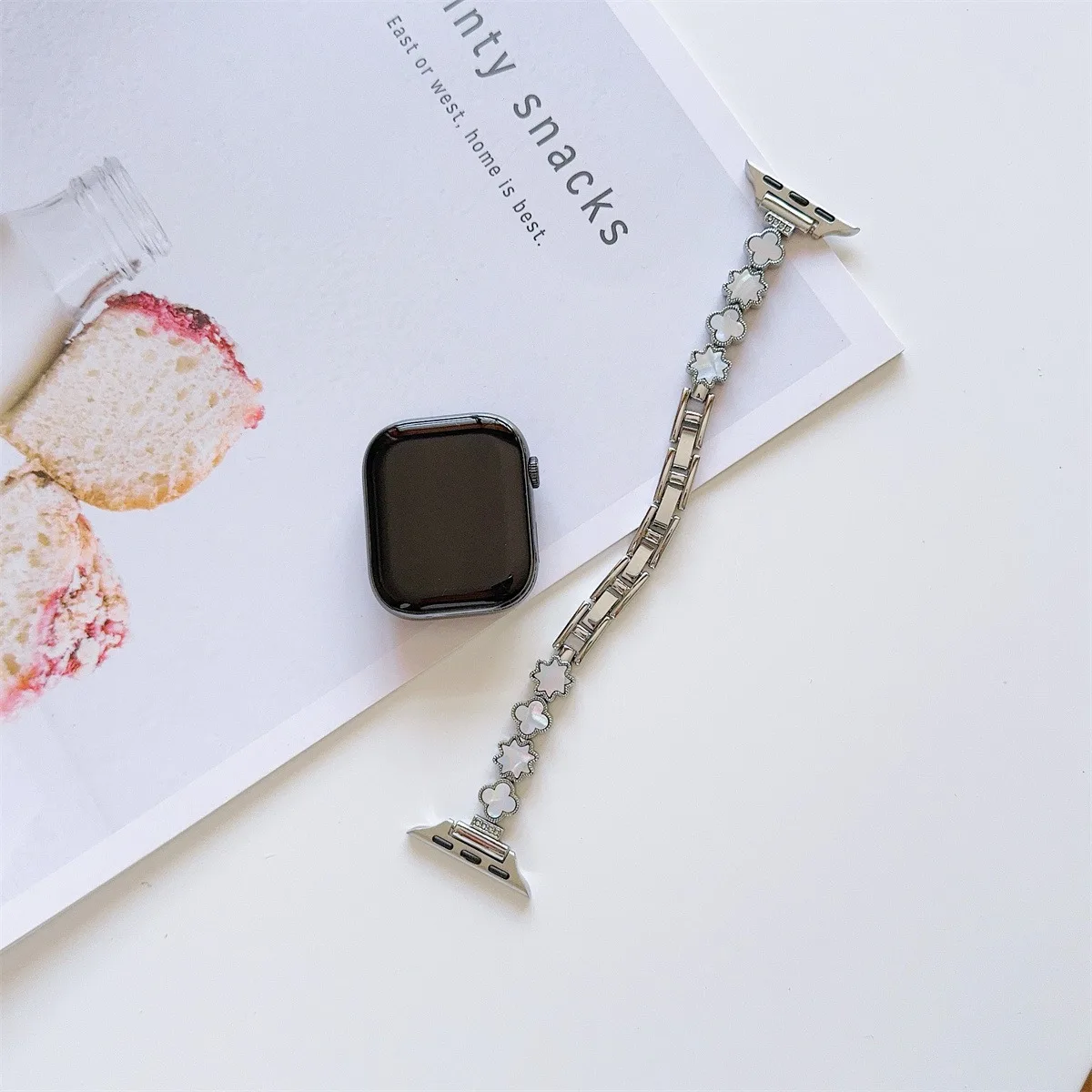 Stilren smartwatch metallarmband för apple watch_voghion.com