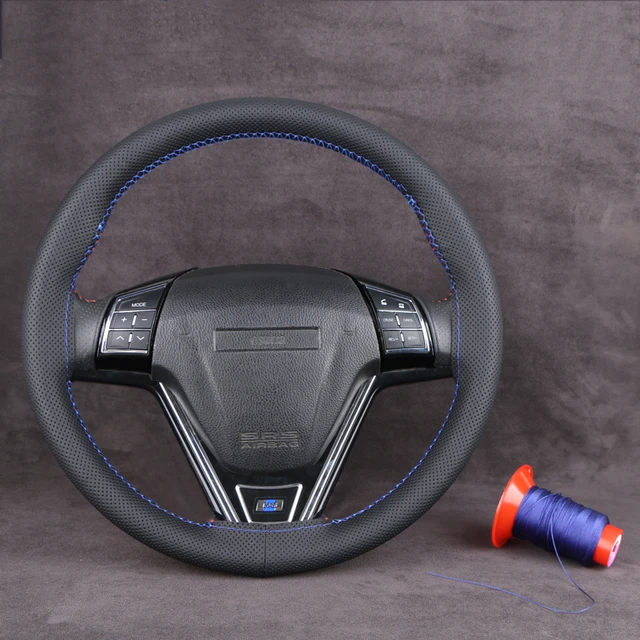 Car Steering Wheel Cover Breathable And Non Slip Microfiber Leather Steering Wheel Cover Universal 38cm 15 Inch Orange And Black Black Orange - Foto 9