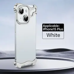 Luxury Titanium Alloy Bumper Phone Case with Metal Lens Protection - iPhone 17 Pro Max (White)